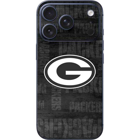 NFL Green Bay Packers Black & White iPhone 17 Pro Max Skin