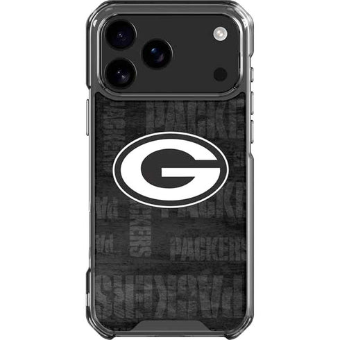 NFL Green Bay Packers Black & White iPhone 18 Pro Max Clear Case