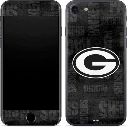 NFL Green Bay Packers Black & White iPhone 8 Skin