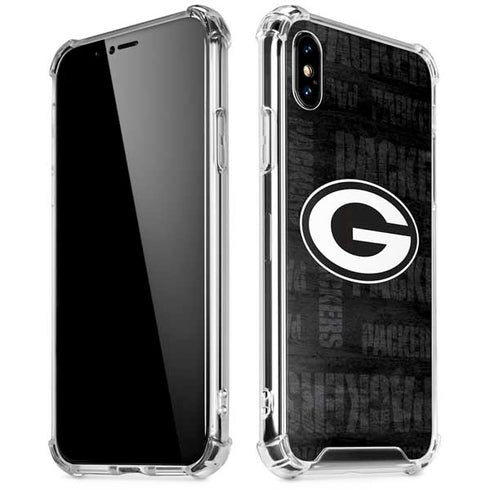 NFL Green Bay Packers Black & White iPhone X/XS Clear Case