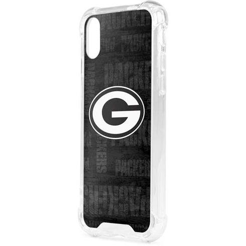 NFL Green Bay Packers Black & White iPhone XS Clear Case