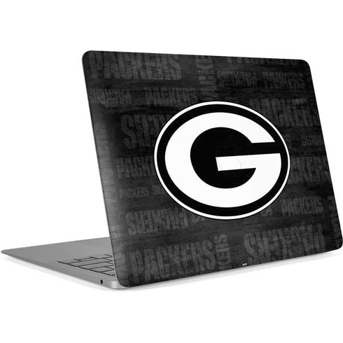 NFL Green Bay Packers Black & White Apple MacBook Air Skin
