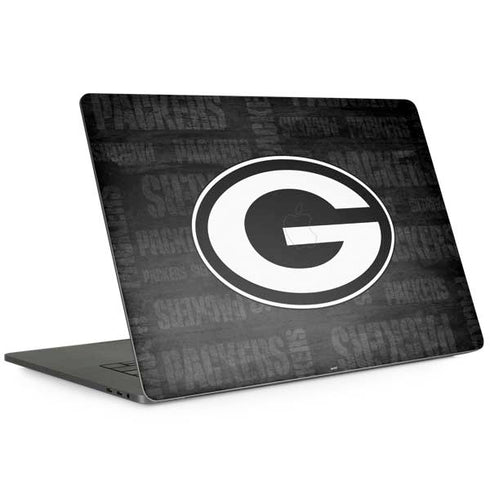 NFL Green Bay Packers Black & White MacBook Skins