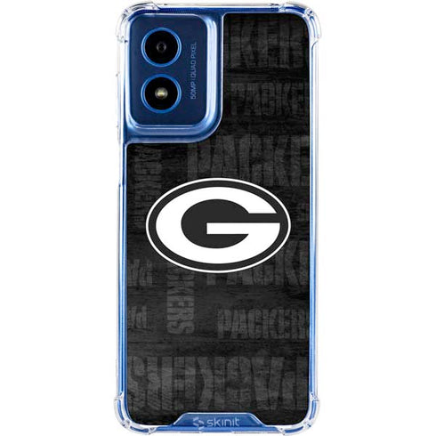 NFL Green Bay Packers Black & White Moto G 5G (2024) Clear Case