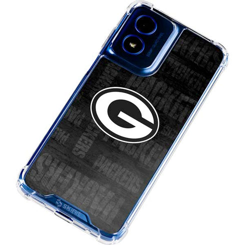 NFL Green Bay Packers Black & White Moto G 5G (2024) Clear Case