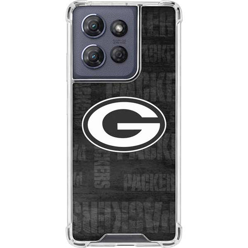 NFL Green Bay Packers Black & White Moto G Stylus 5G (2025) Clear Case