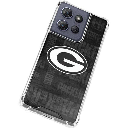 NFL Green Bay Packers Black & White Moto G Stylus 5G (2025) Clear Case