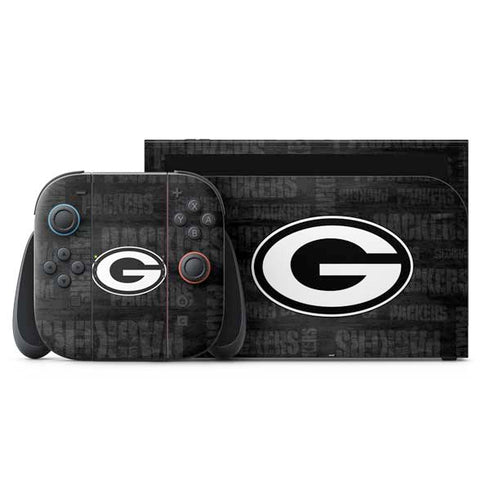 NFL Green Bay Packers Black & White Nintendo Switch 2 (2025) with Joy-Con Skin
