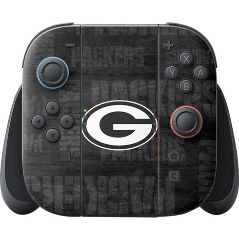 NFL Green Bay Packers Black & White Nintendo Switch 2 (2025) Joy-Con Controller Skin