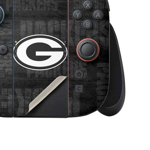 NFL Green Bay Packers Black & White Nintendo Switch 2 (2025) Joy-Con Controller Skin