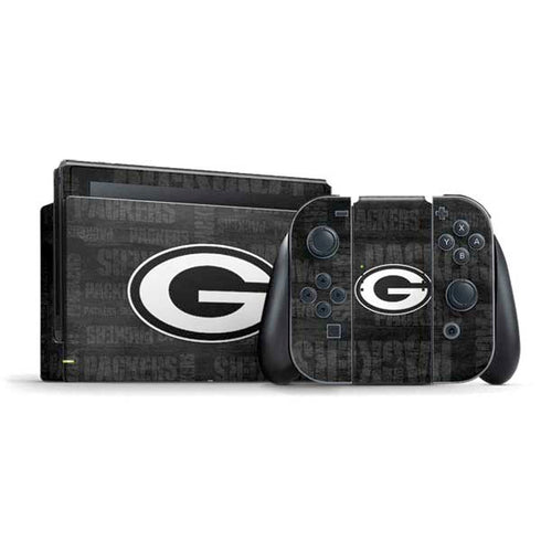 NFL Green Bay Packers Black & White Nintendo Skins