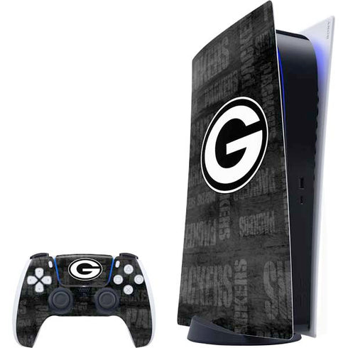 NFL Green Bay Packers Black & White PlayStation PS5 Skins