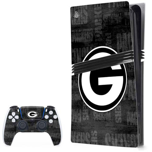 NFL Green Bay Packers Black & White PlayStation PS5 Skins