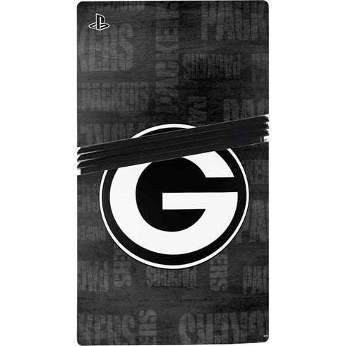 NFL Green Bay Packers Black & White PS5 Pro Console Skin