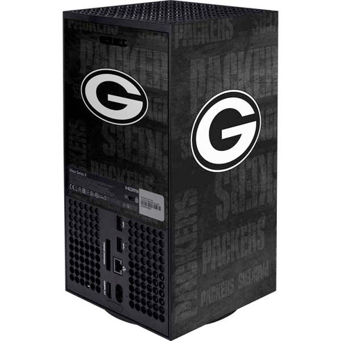 NFL Green Bay Packers Black & White XBox Series X Digital Edition Bundle Skin