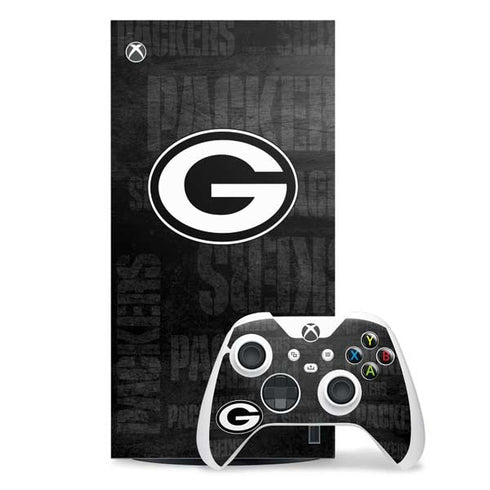 NFL Green Bay Packers Black & White Xbox Series X Skins