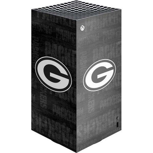 NFL Green Bay Packers Black & White XBox Series X Digital Edition Console Skin