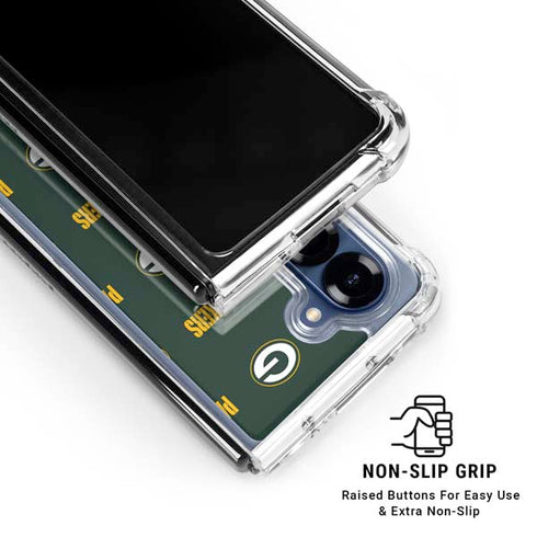 NFL Green Bay Packers Blitz Series Galaxy Z Fold6 Clear Case