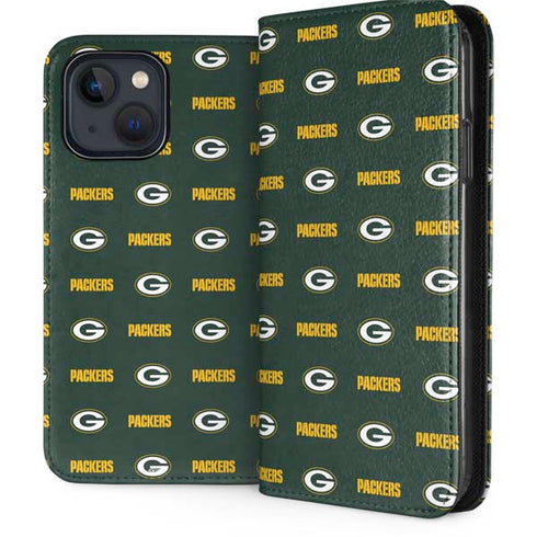NFL Green Bay Packers Blitz Series iPhone 15 Plus Folio Case