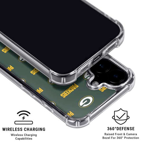 NFL Green Bay Packers Blitz Series iPhone 16 Plus Clear Case