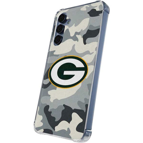 NFL Green Bay Packers Camo Galaxy A55 5G Clear Case