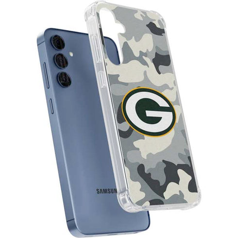 NFL Green Bay Packers Camo Galaxy A55 5G Clear Case