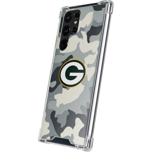 NFL Green Bay Packers Camo Galaxy S23 Ultra Clear Case