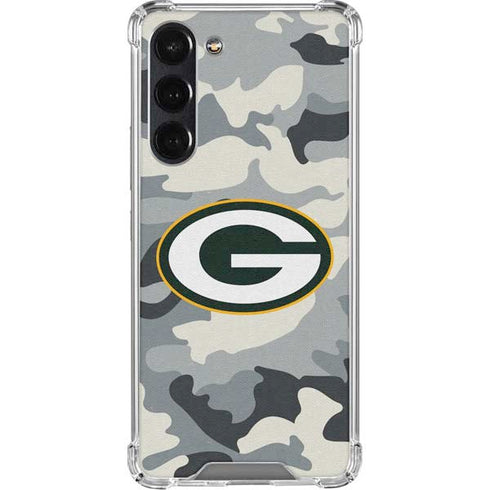 NFL Green Bay Packers Camo Galaxy S24 FE Clear Case