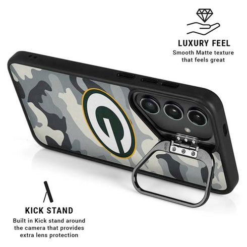 NFL Green Bay Packers Camo Galaxy S24 FE Kickstand Case