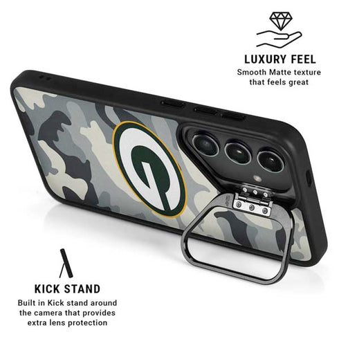 NFL Green Bay Packers Camo Galaxy S24 Plus Kickstand Case