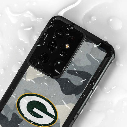 NFL Green Bay Packers Camo Galaxy S24 Ultra Waterproof Case