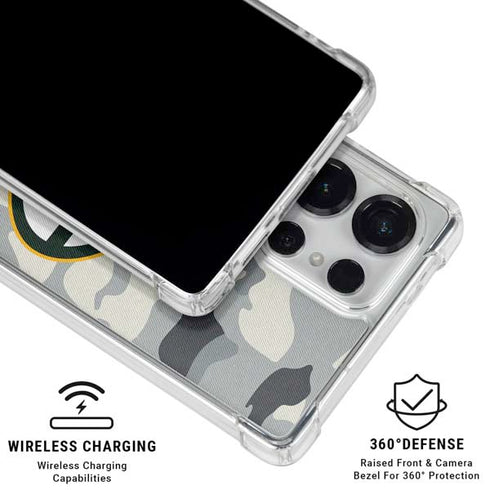 NFL Green Bay Packers Camo Galaxy S25 Ultra Clear Case