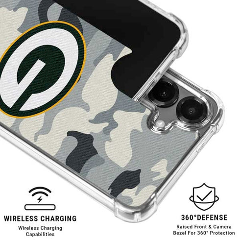 NFL Green Bay Packers Camo Galaxy S26 Clear Case