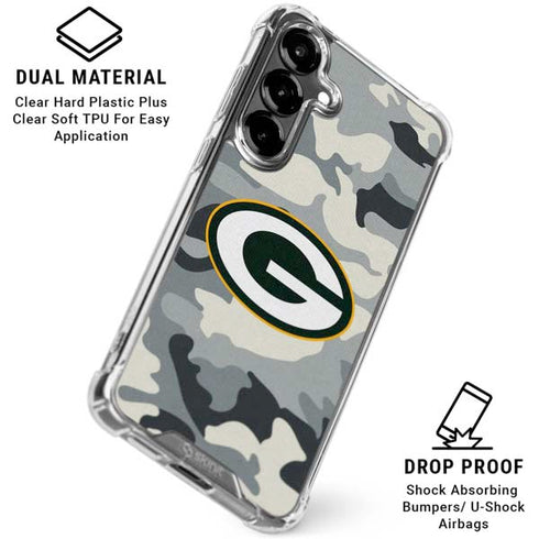 NFL Green Bay Packers Camo Galaxy S26 Plus Clear Case