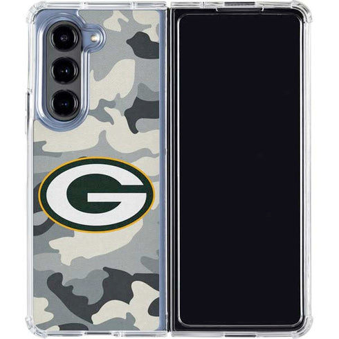 NFL Green Bay Packers Camo Galaxy Z Fold5 5G Clear Case