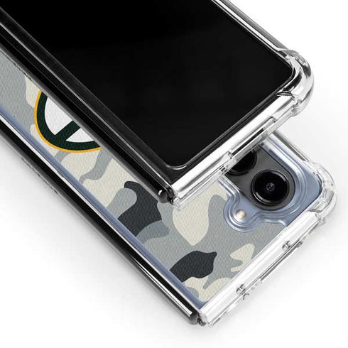 NFL Green Bay Packers Camo Galaxy Z Fold5 5G Clear Case