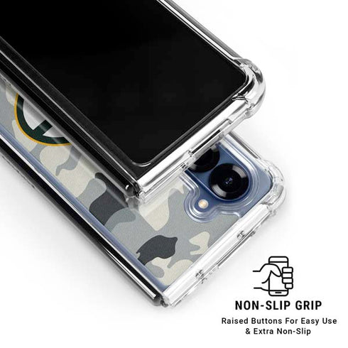 NFL Green Bay Packers Camo Galaxy Z Fold6 Clear Case