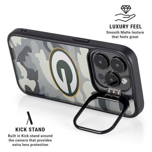 NFL Green Bay Packers Camo iPhone 13 Pro Max Kickstand Case