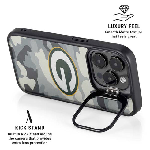 NFL Green Bay Packers Camo iPhone 14 Pro Kickstand Case