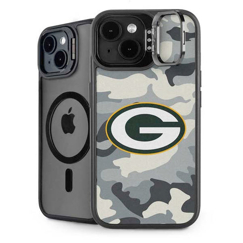 NFL Green Bay Packers Camo iPhone 15 Kickstand Case