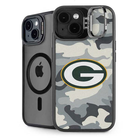 NFL Green Bay Packers Camo iPhone 15 Plus Kickstand Case