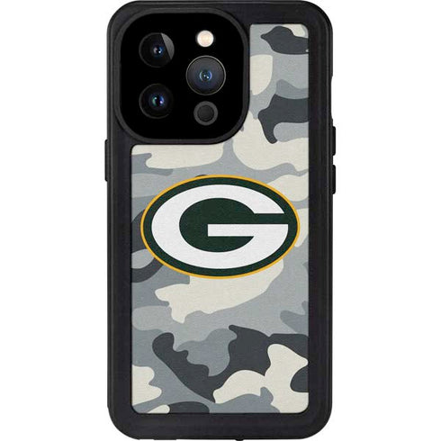 NFL Green Bay Packers Camo iPhone 15 Pro Waterproof Case
