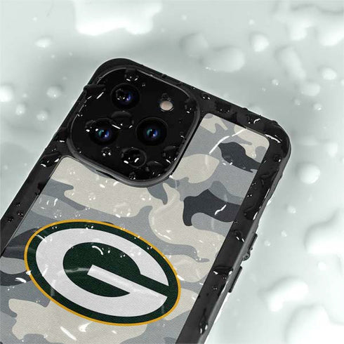 NFL Green Bay Packers Camo iPhone 15 Pro Waterproof Case