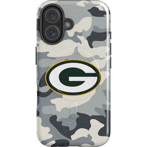 NFL Green Bay Packers Camo iPhone 16 Magsafe Impact Case