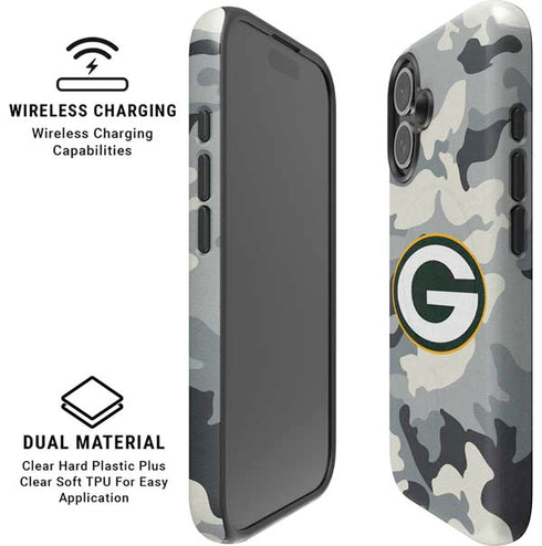 NFL Green Bay Packers Camo iPhone 16 Magsafe Impact Case