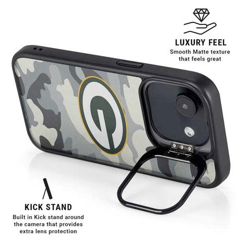 NFL Green Bay Packers Camo iPhone 16e Kickstand Case