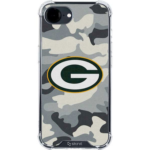 NFL Green Bay Packers Camo iPhone 16e Clear Case