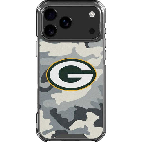 NFL Green Bay Packers Camo iPhone 18 Pro Max Clear Case