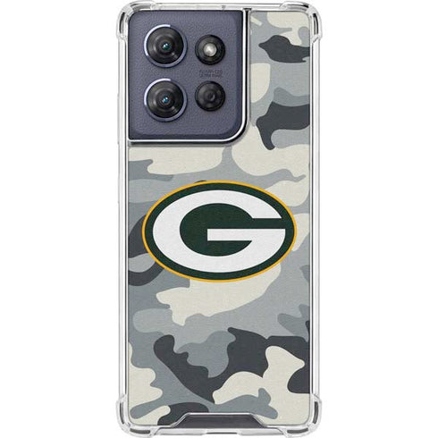 NFL Green Bay Packers Camo Moto G 5G (2025) Clear Case