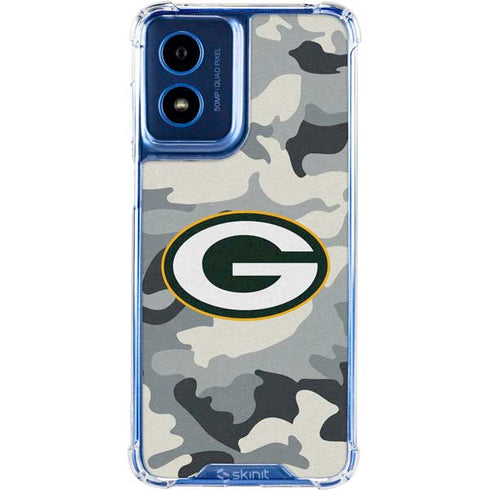 NFL Green Bay Packers Camo Moto G 5G (2024) Clear Case
